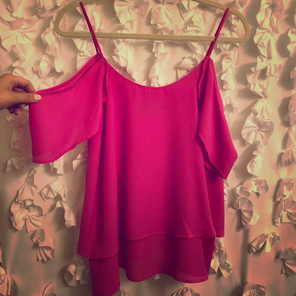 Francesca’s Cold Shoulder Blouse